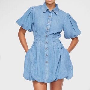 NWT Johnathan simkhai denim poplin dress, size 2